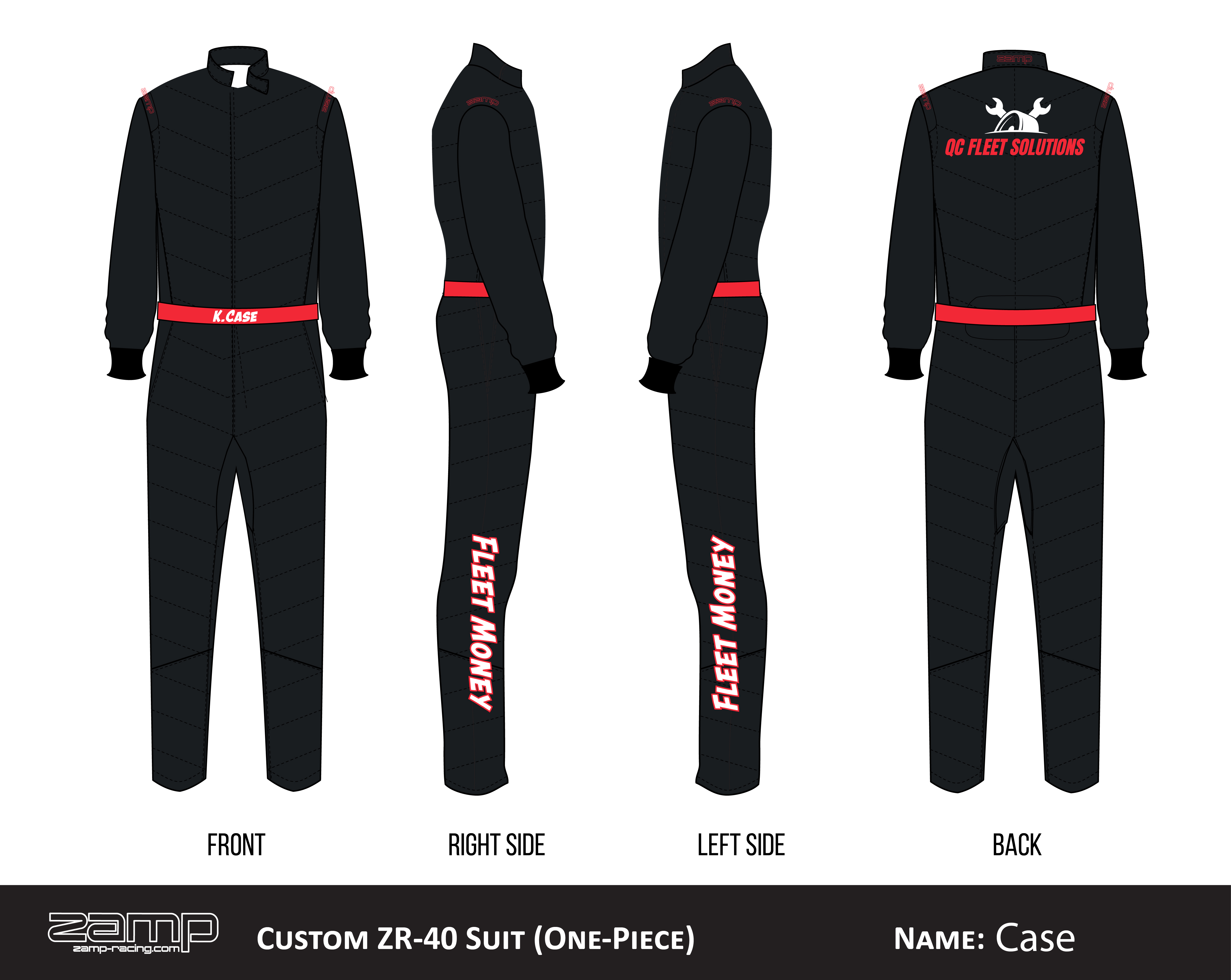 Custom Zamp racing suit