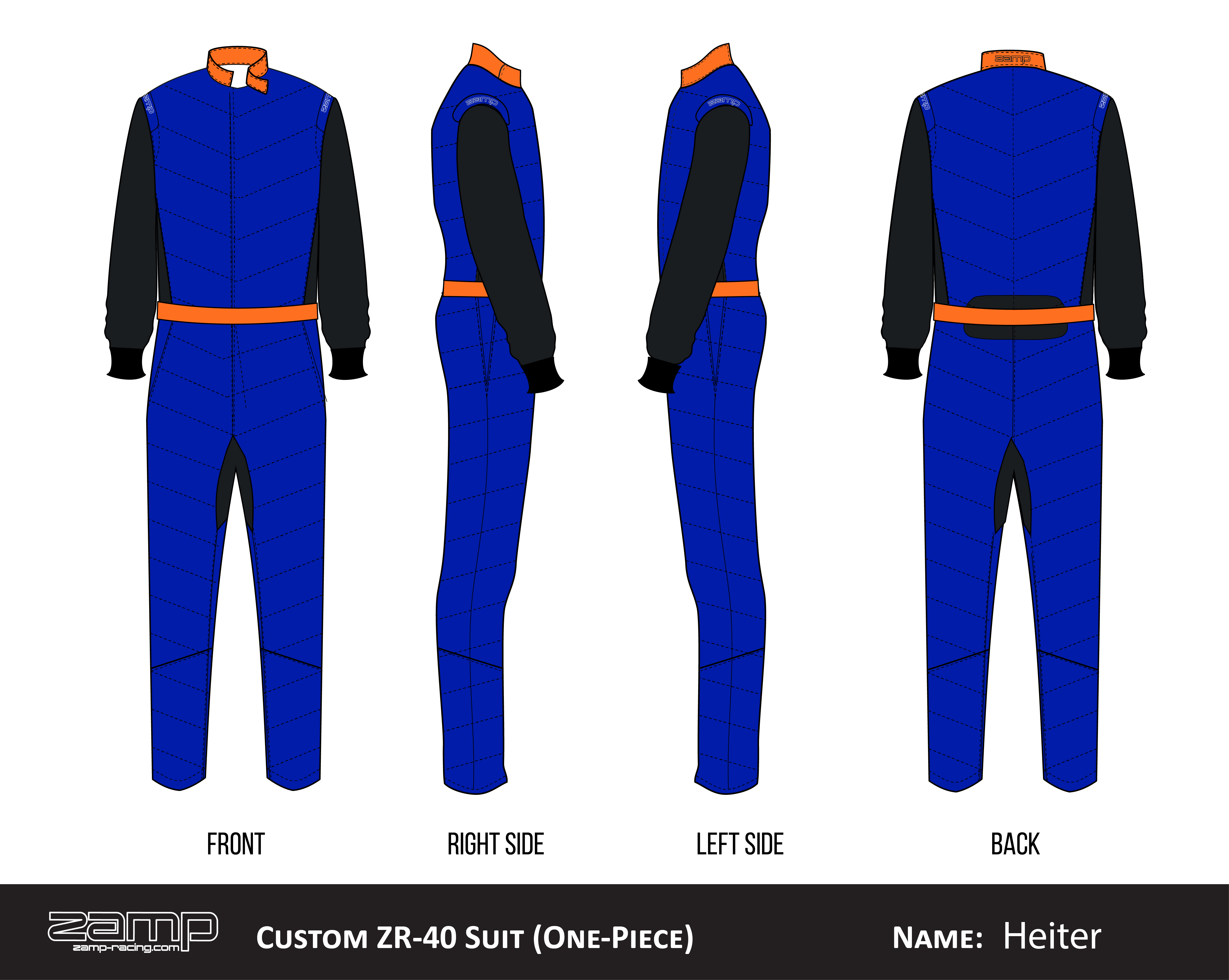 Custom Zamp racing suit