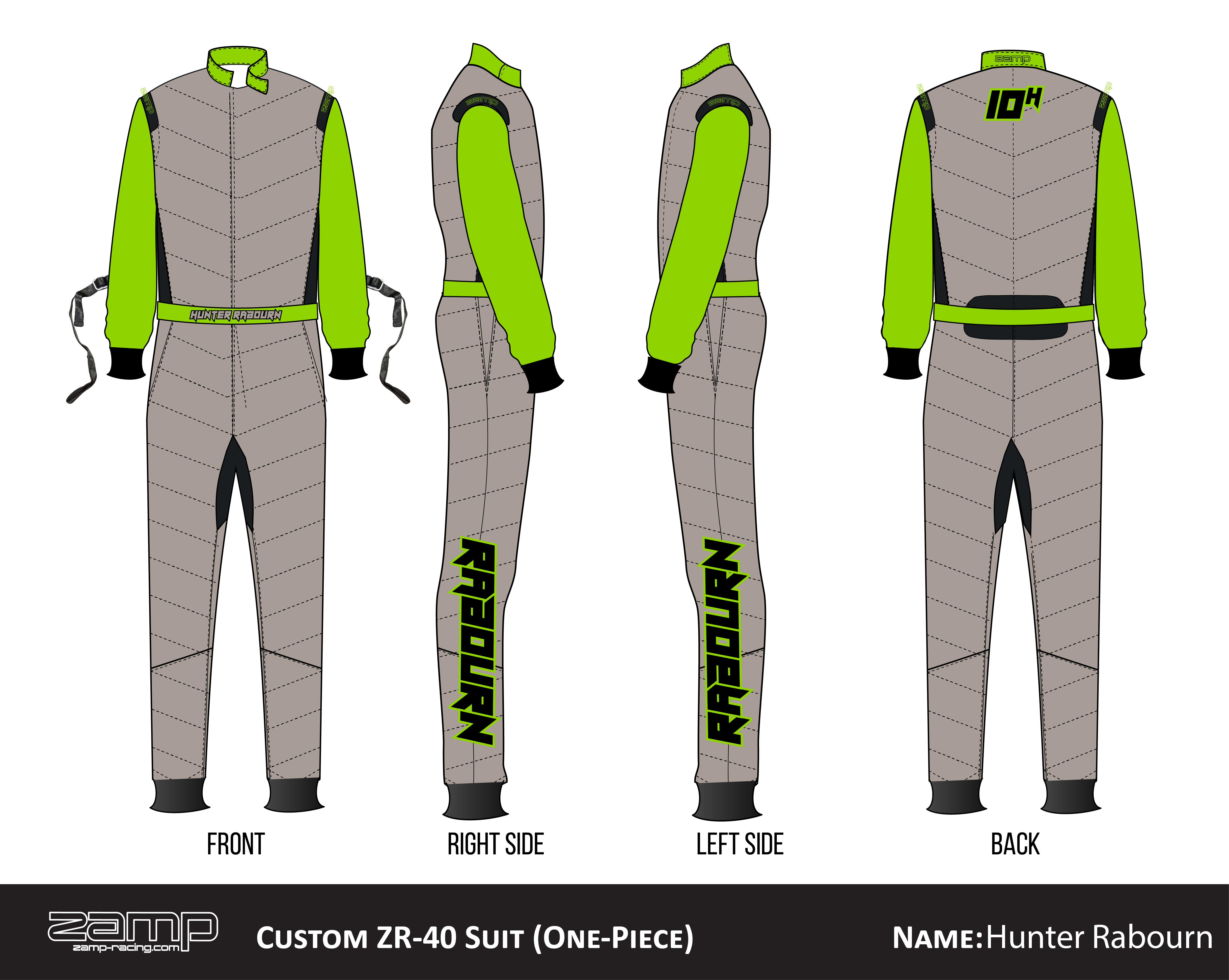Custom Zamp racing suit