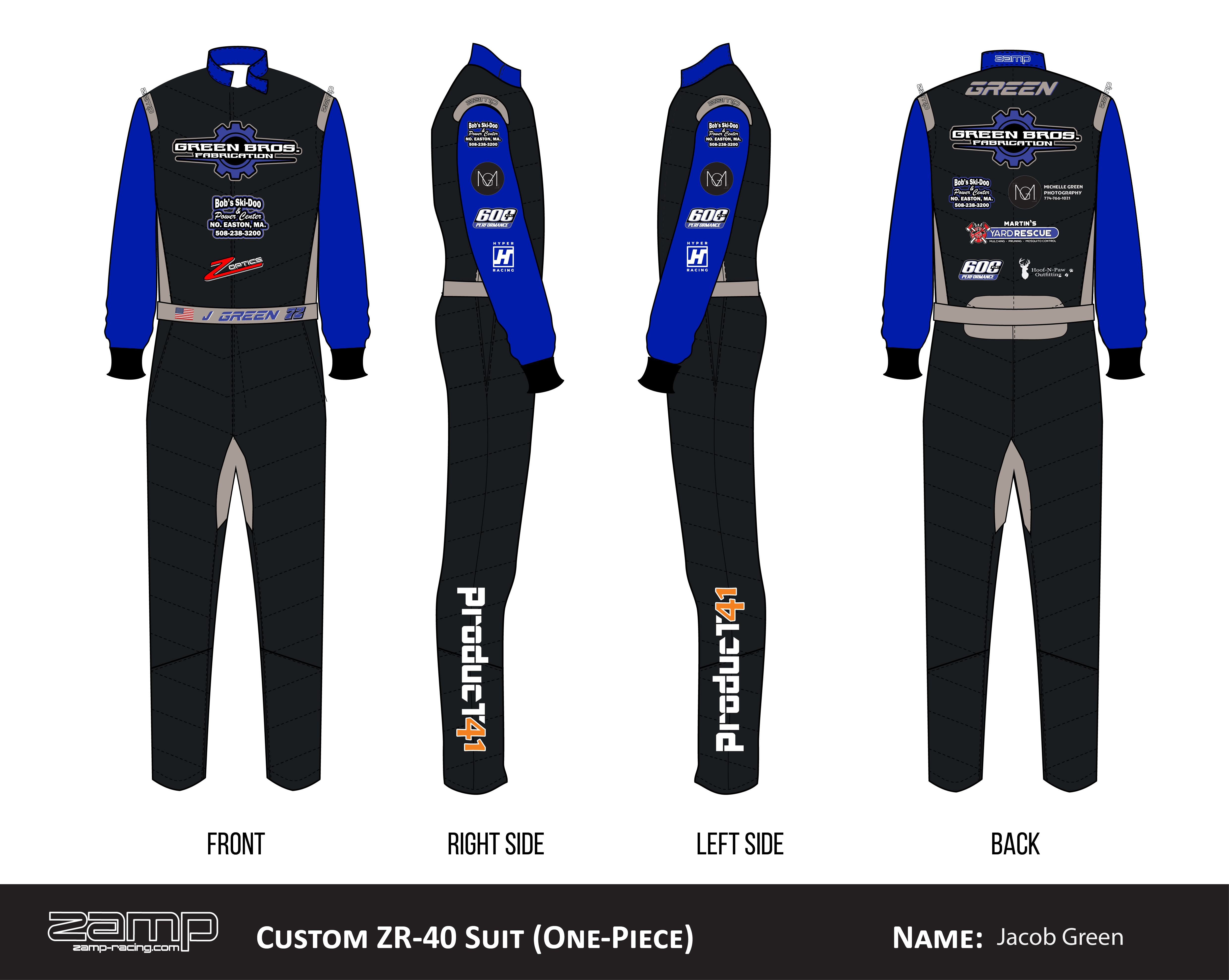 Custom Zamp racing suit