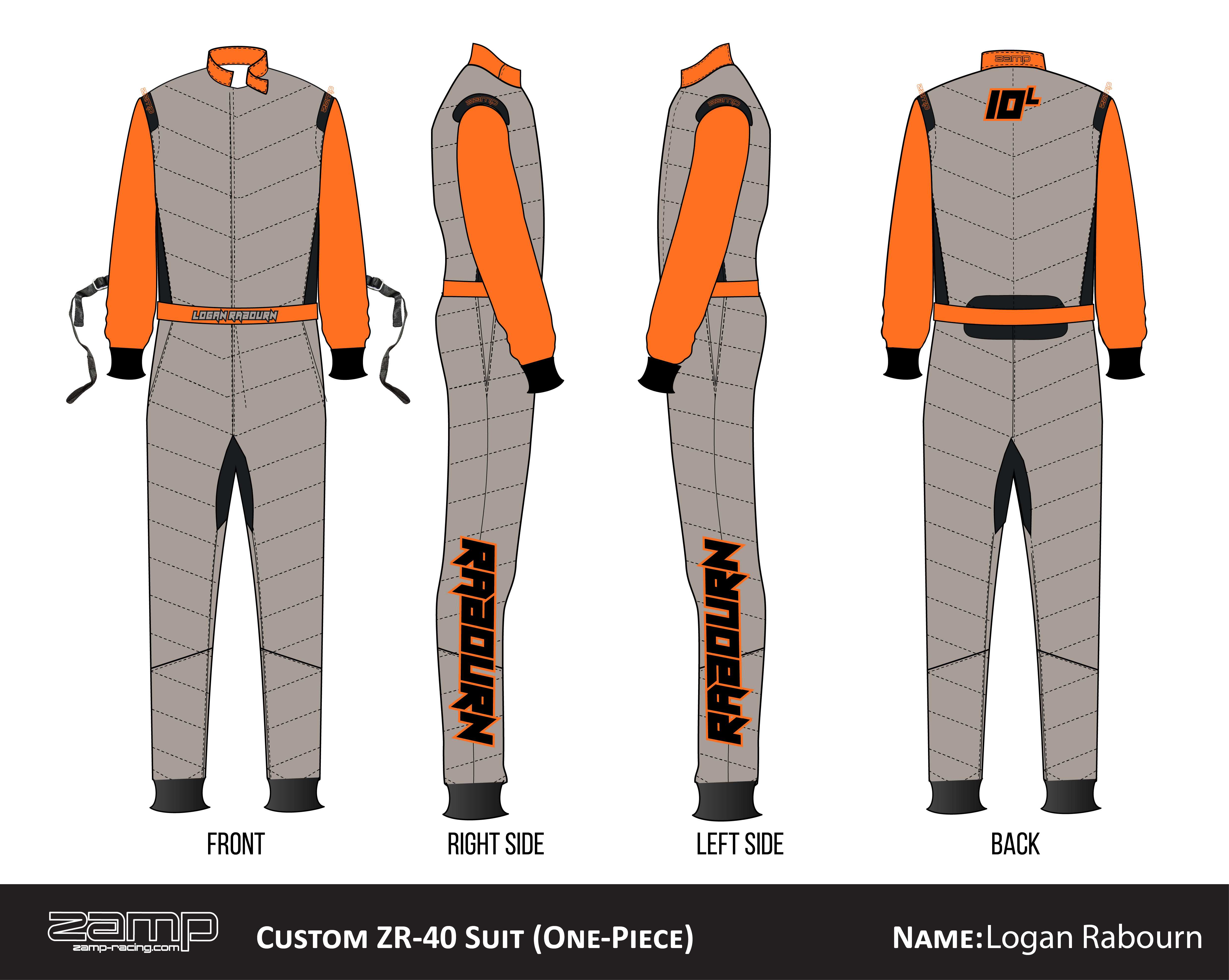 Custom Zamp racing suit