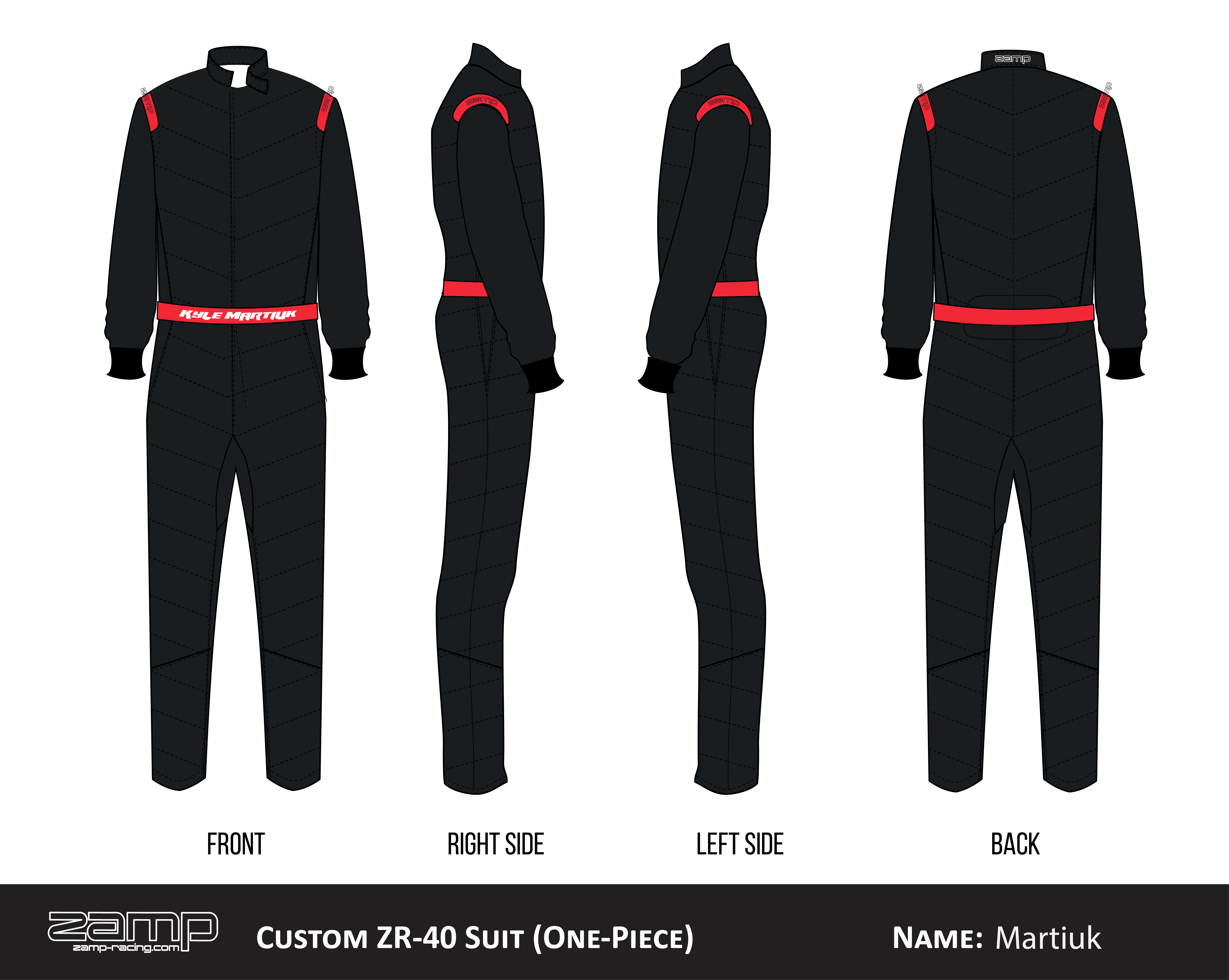 Custom Zamp racing suit