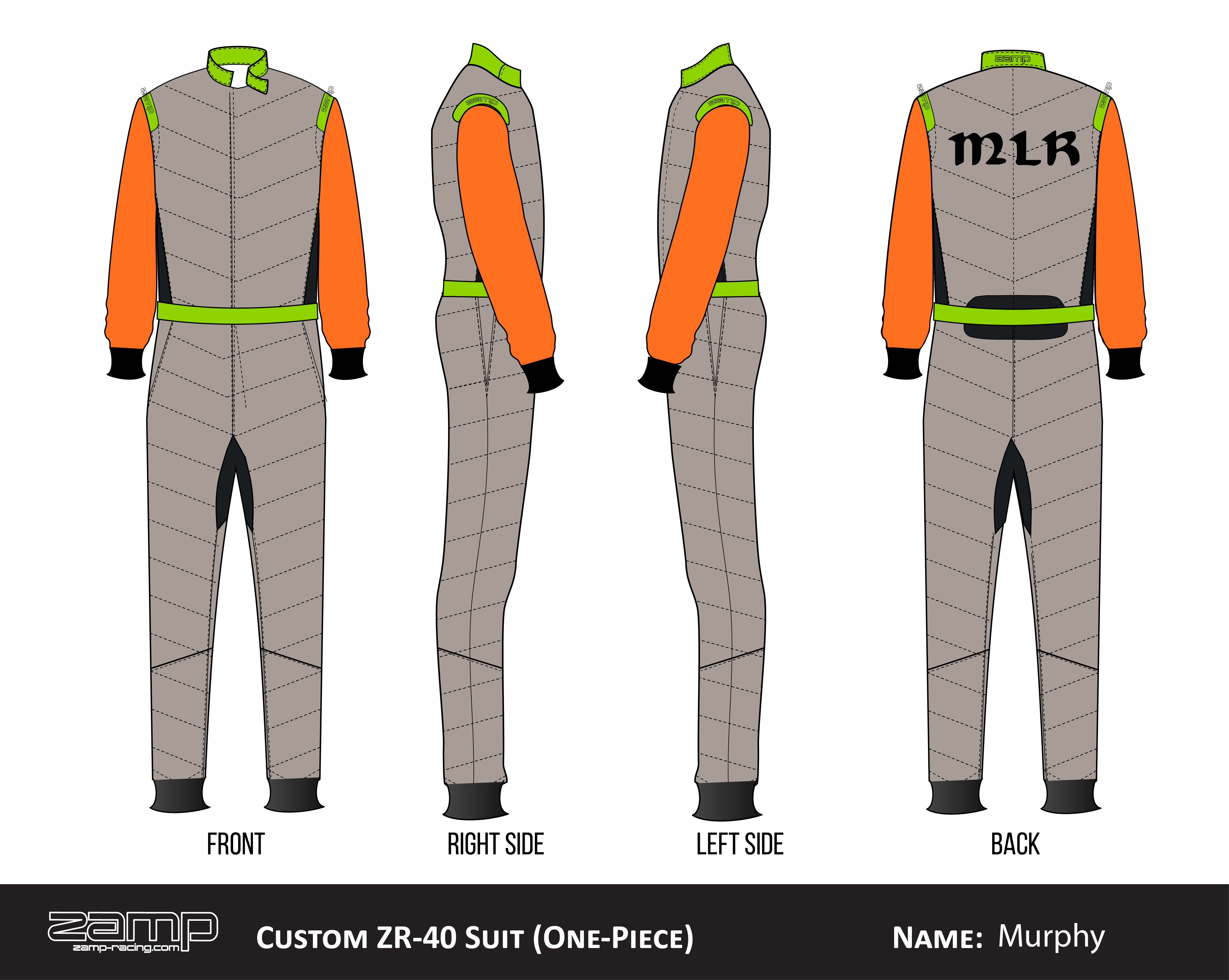 Custom Zamp racing suit