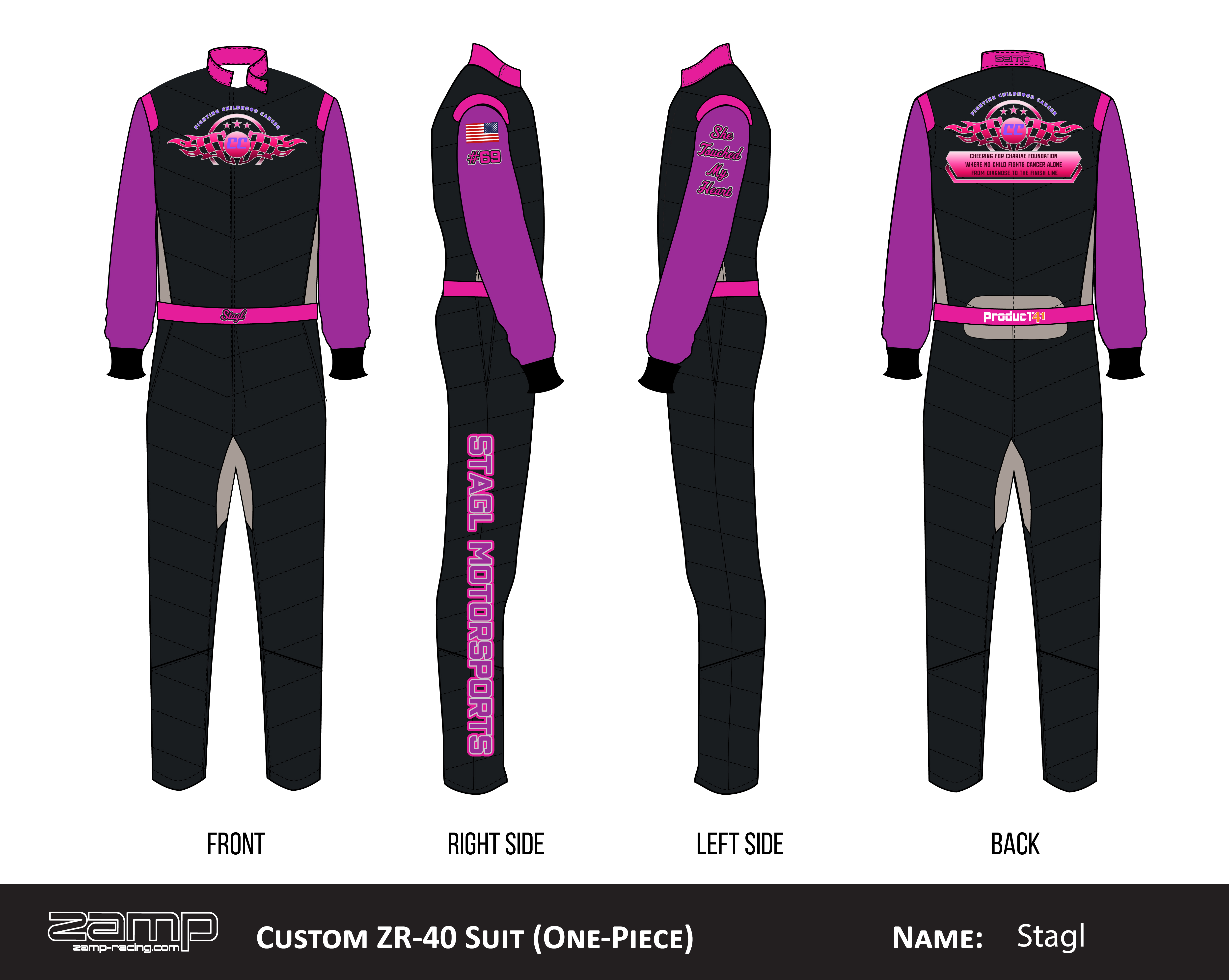 Custom Zamp racing suit