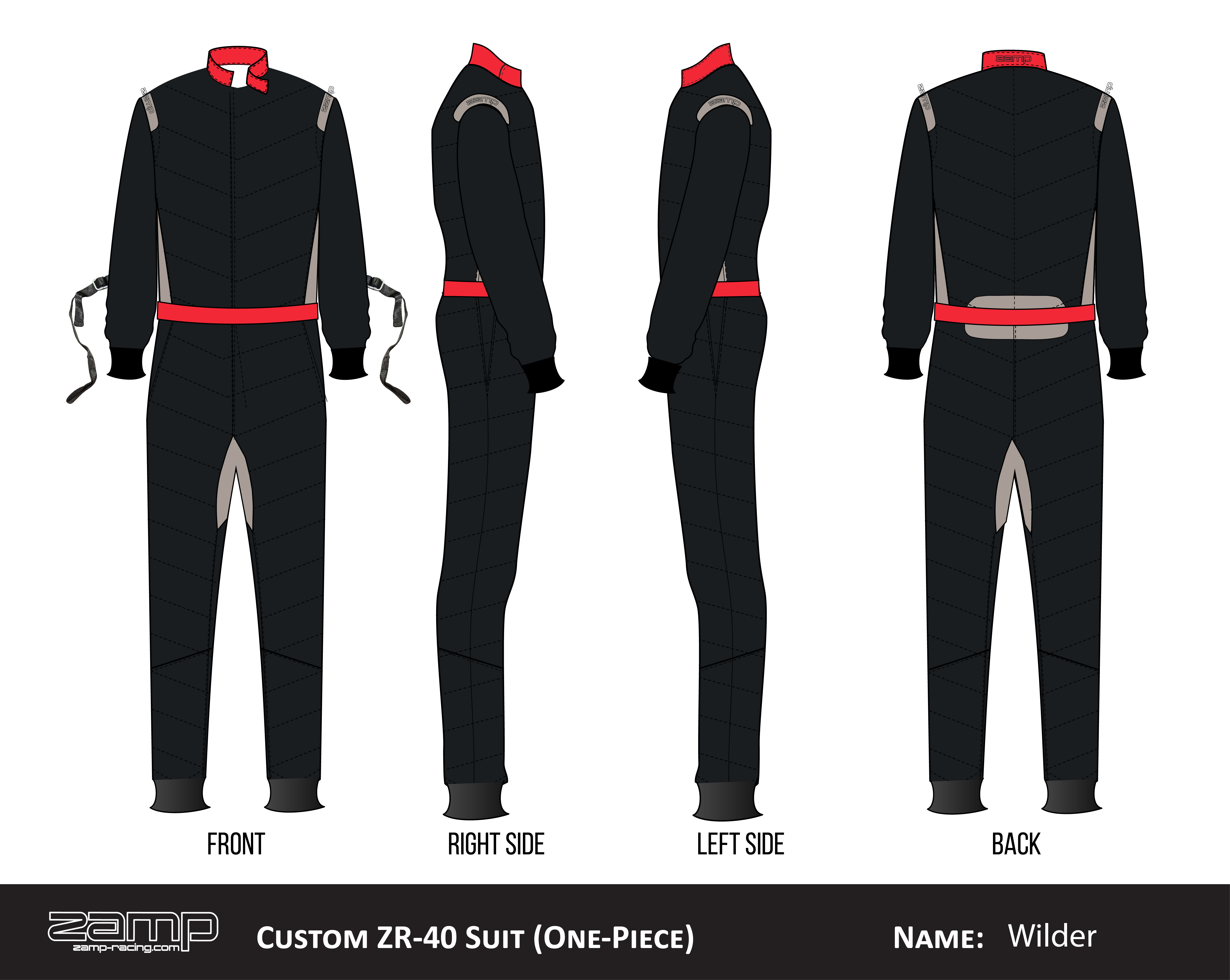 Custom Zamp racing suit