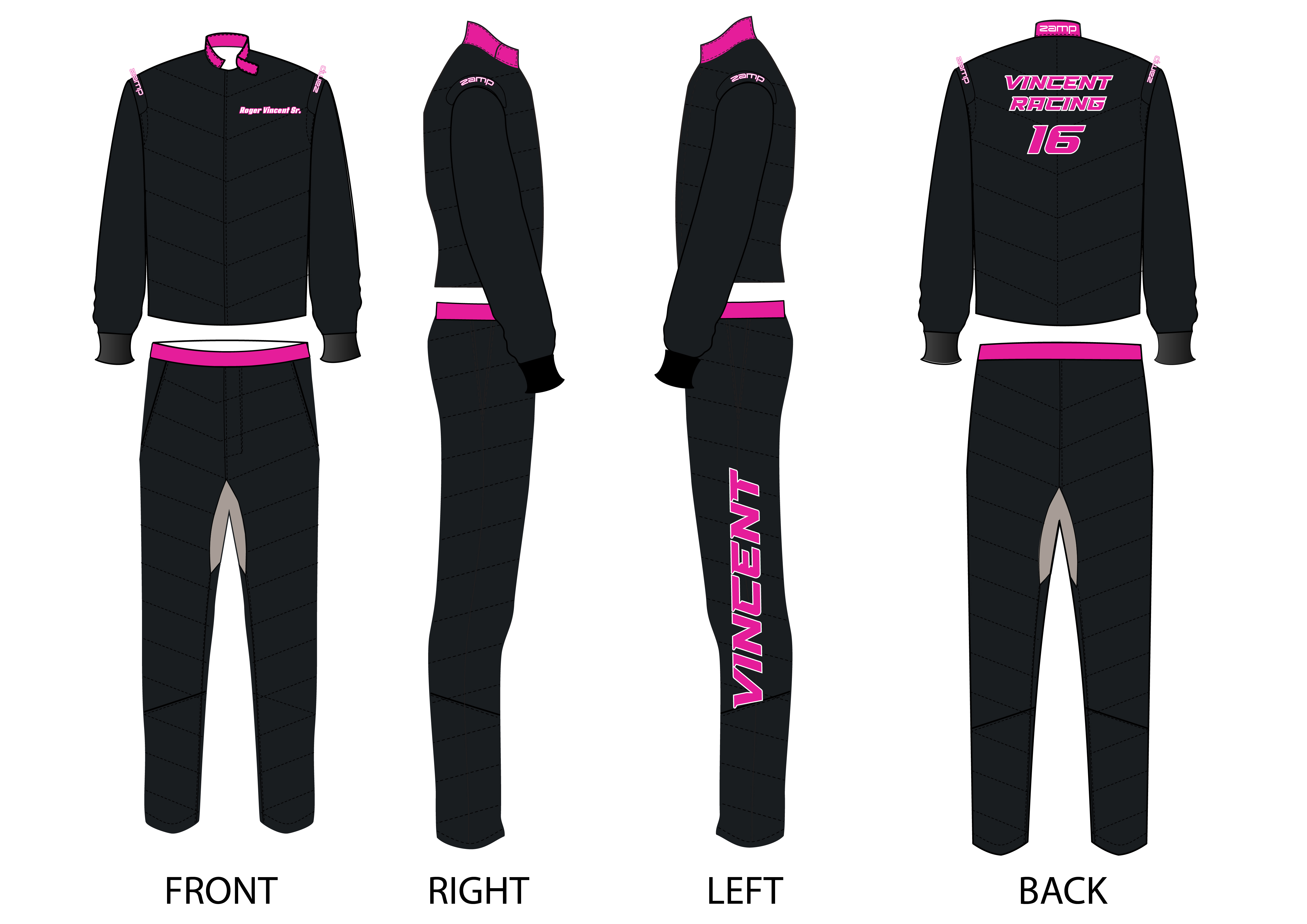 Custom Zamp racing suit