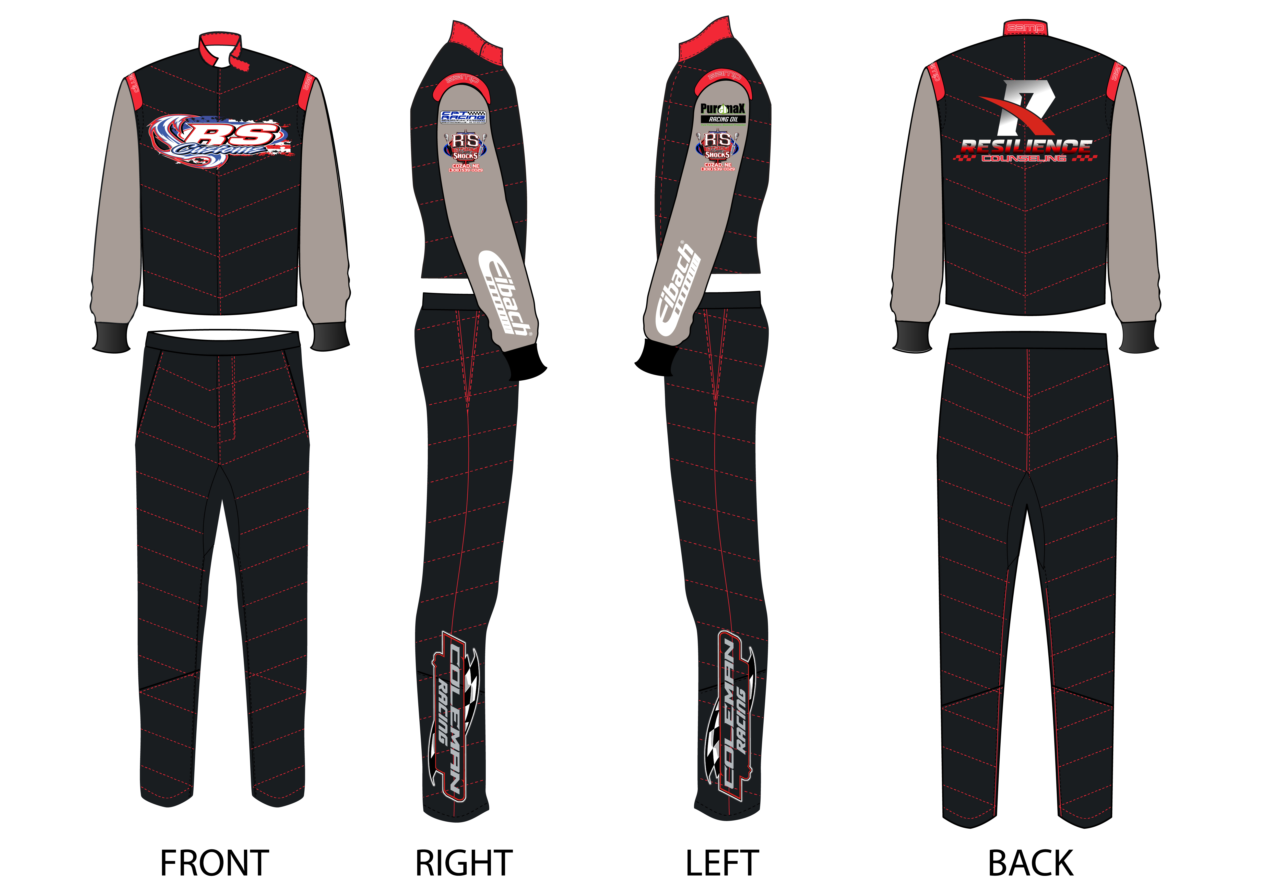 Custom Zamp racing suit