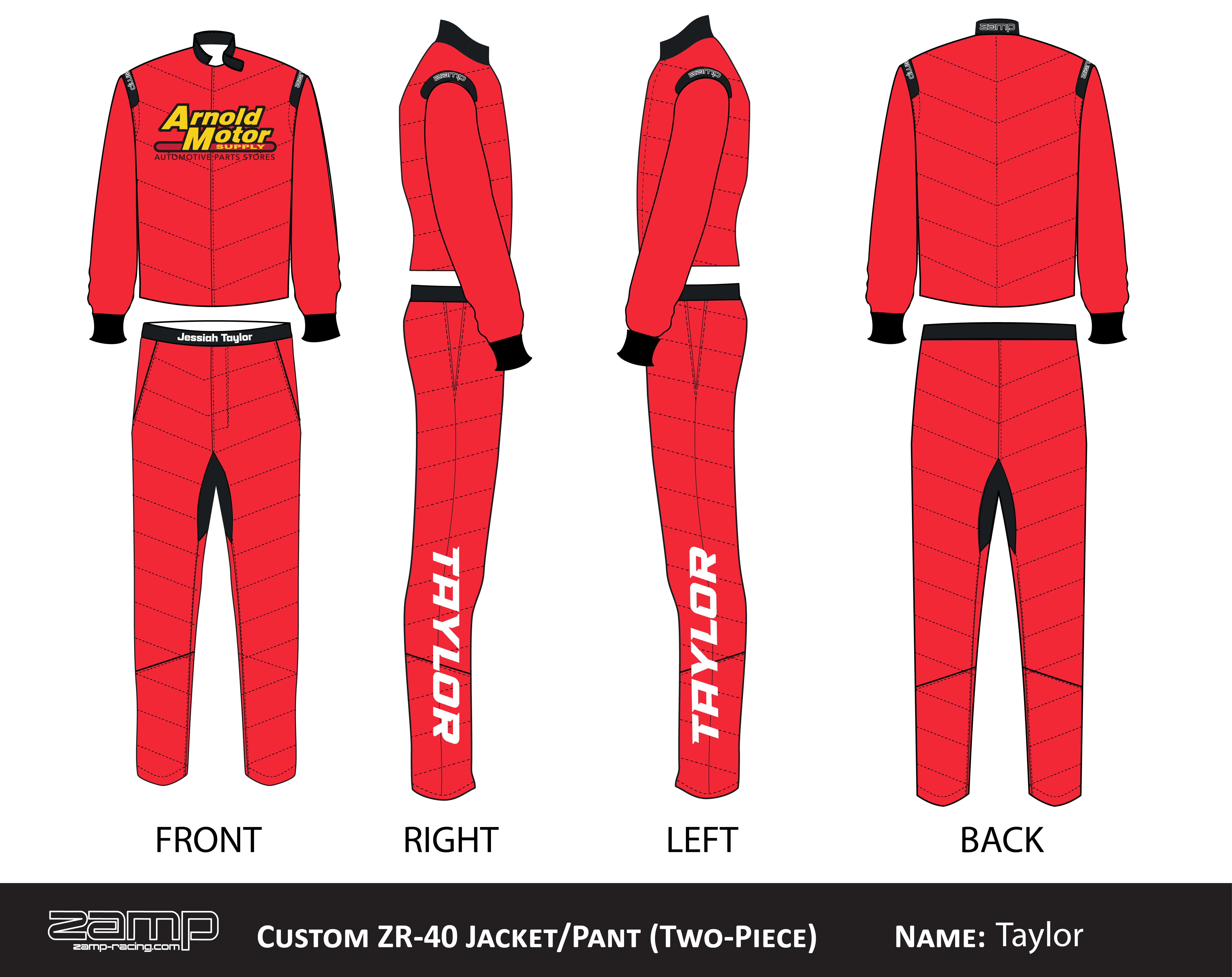 Custom Zamp racing suit