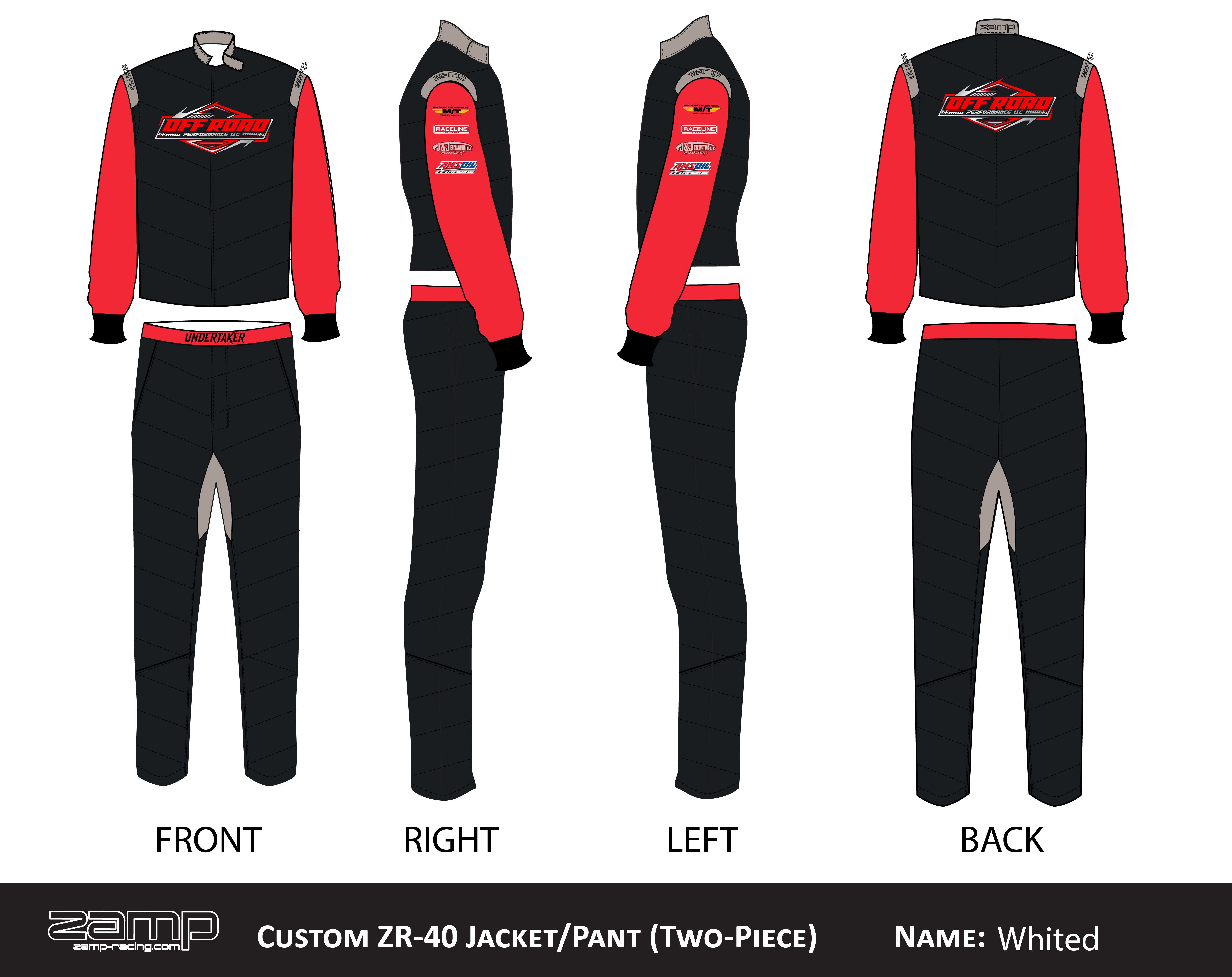 Custom Zamp racing suit