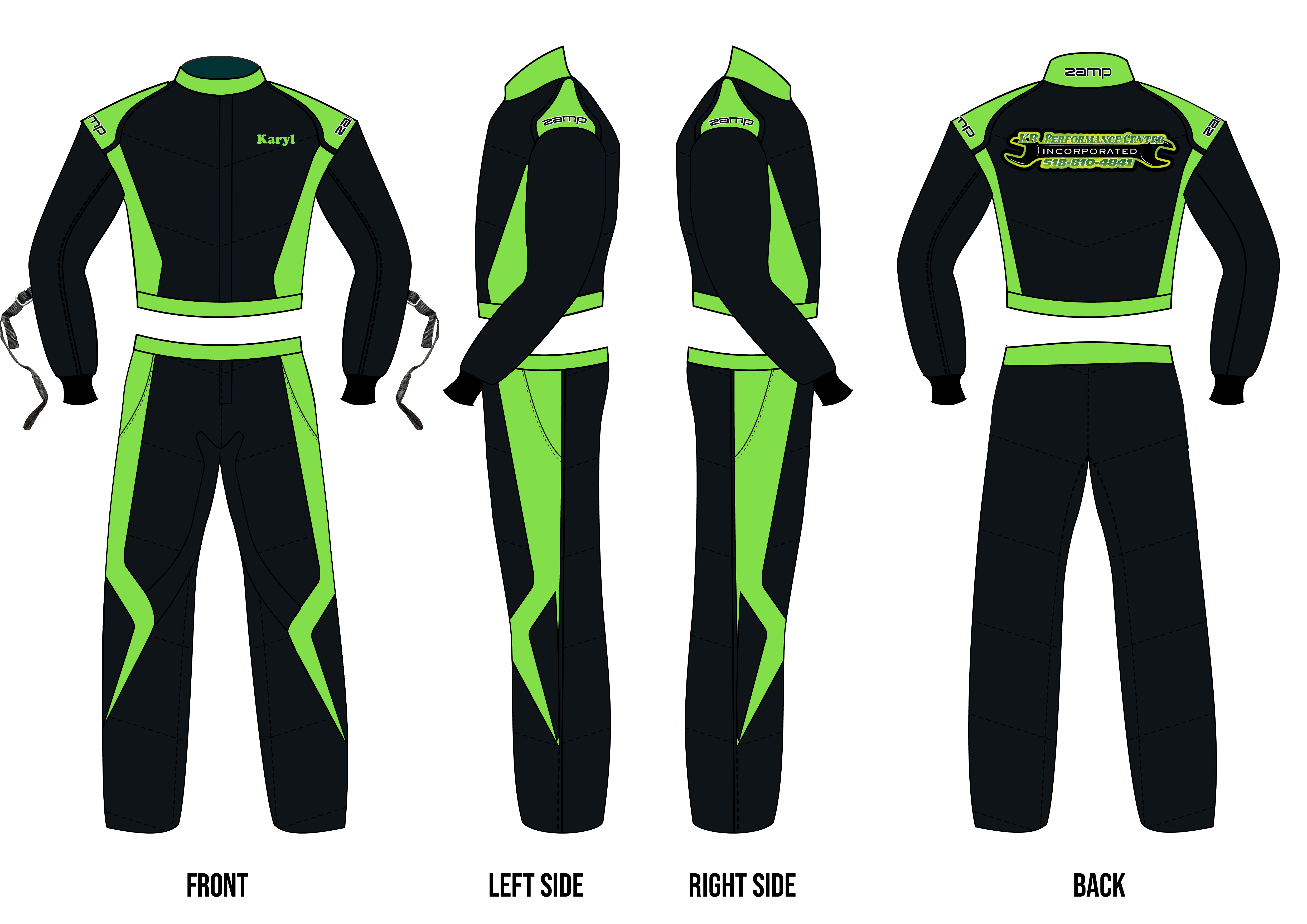 Custom Zamp racing suit