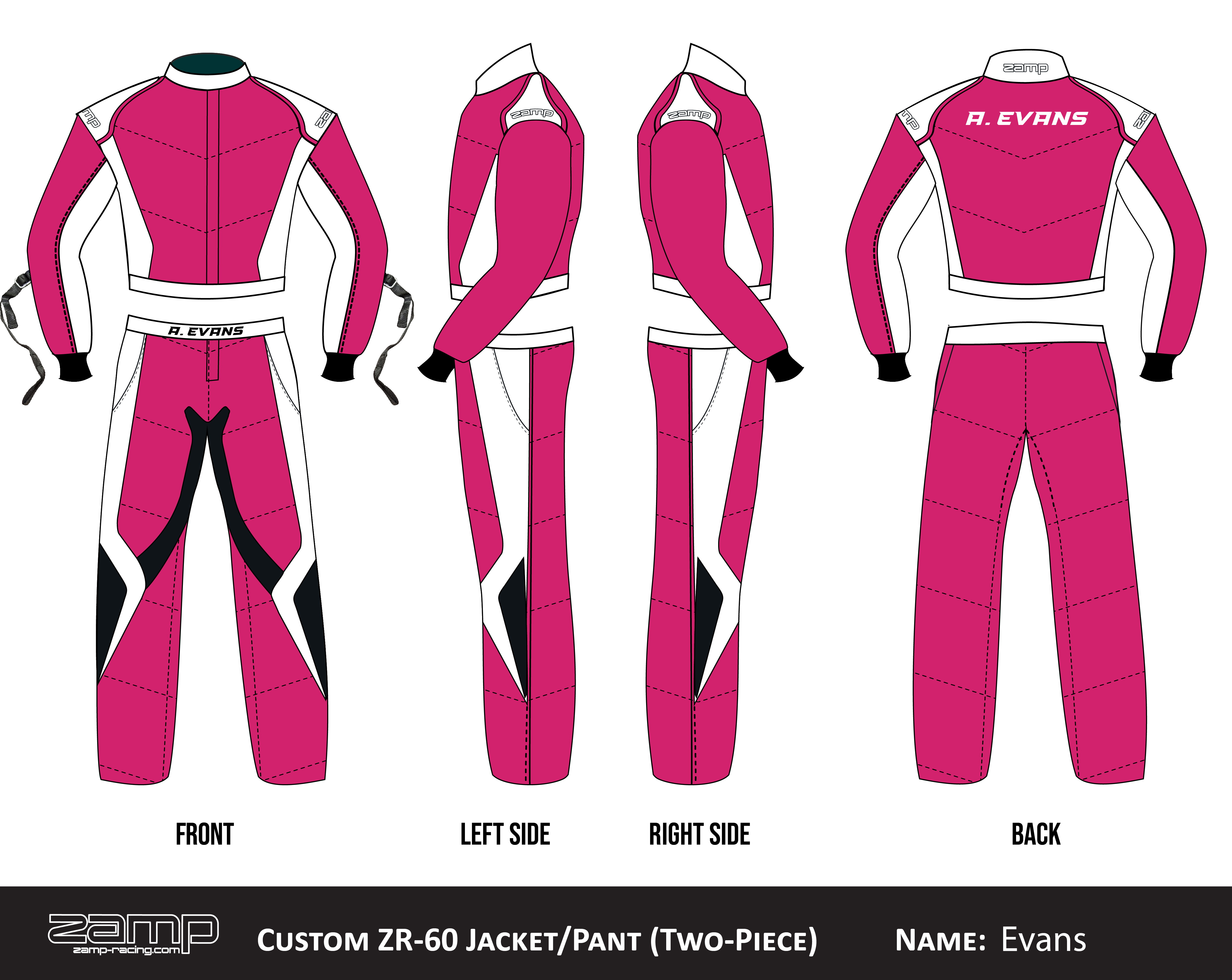 Custom Zamp racing suit